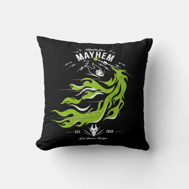 Maleficent | Made for Mayhem | Let Chaos Reign Throw Pillow (Front)