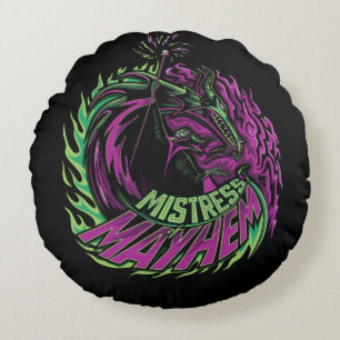 Maleficent Mistress of Mayhem Round Pillow