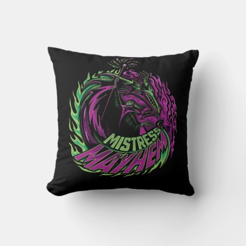 Maleficent  Mistress of Mayhem Throw Pillow