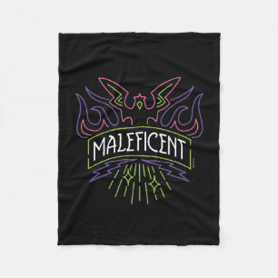 Maleficent Neon Badge Logo Fleece Blanket