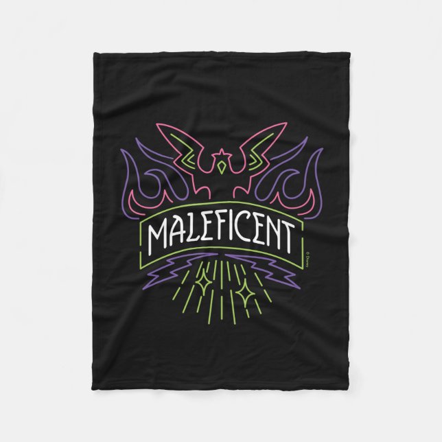 Maleficent | Neon Badge Logo Fleece Blanket (Front)