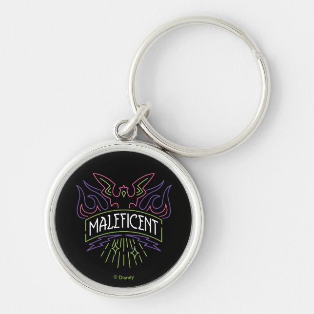 Maleficent | Neon Badge Logo Keychain (Front)