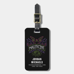 Maleficent Neon Badge Logo Luggage Tag