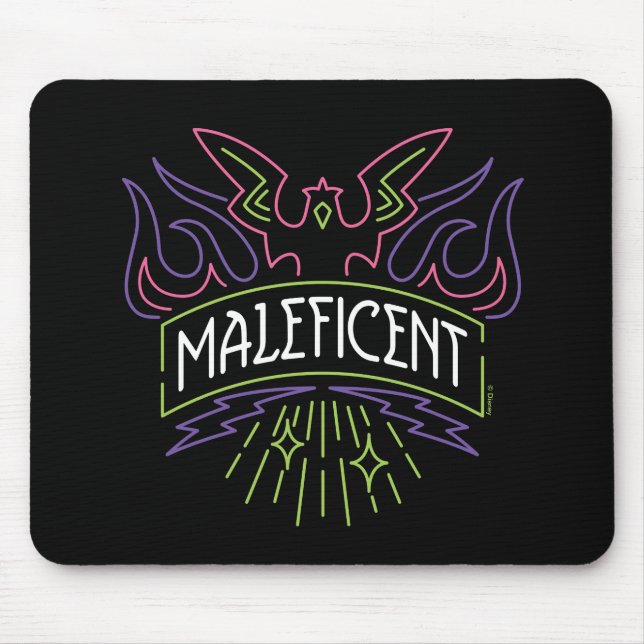 Maleficent | Neon Badge Logo Mouse Pad (Front)