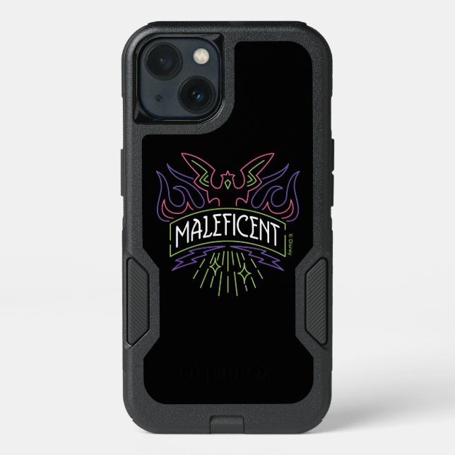 Maleficent | Neon Badge Logo Otterbox iPhone Case (Back)