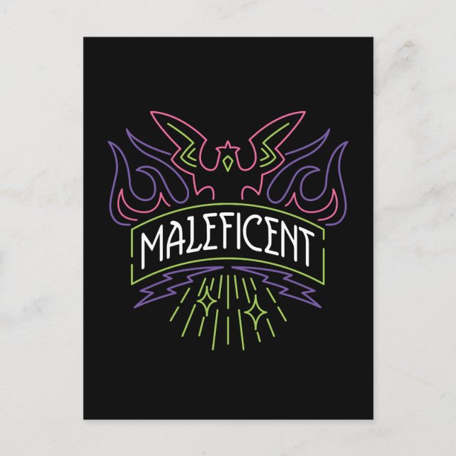 Maleficent | Neon Badge Logo Postcard (Front)