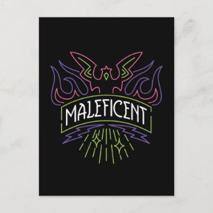 Maleficent   Neon Badge Logo Postcard