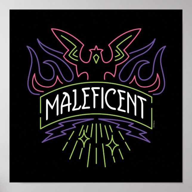 Maleficent | Neon Badge Logo Poster (Front)