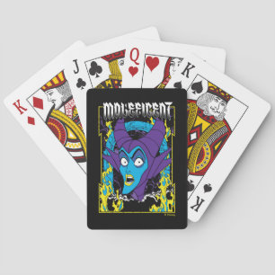 Maleficent Neon Design Playing Cards