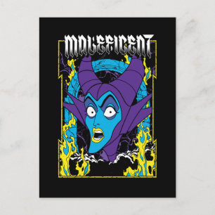 Maleficent   Neon Design Postcard