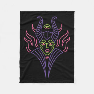Maleficent Neon Face Fleece Blanket