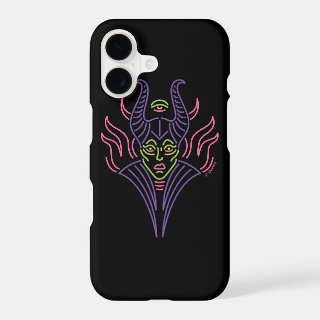 Maleficent | Neon Face Iphone Case (Back)