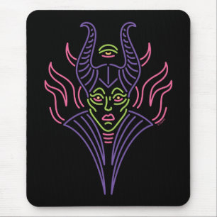 Maleficent Neon Face Mouse Pad