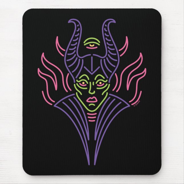 Maleficent | Neon Face Mouse Pad (Front)