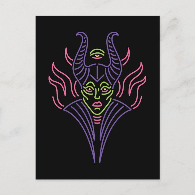 Maleficent | Neon Face Postcard (Front)