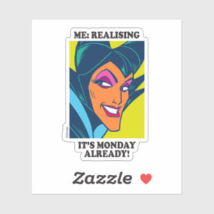 Maleficent Realising It's Monday Already Sticker