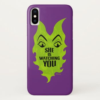 Maleficent - She Is Watching You Iphone X Case by descendants at Zazzle