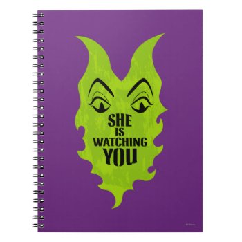 Maleficent - She Is Watching You Notebook by descendants at Zazzle