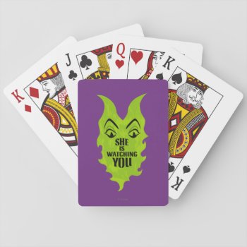 Maleficent - She Is Watching You Playing Cards by descendants at Zazzle