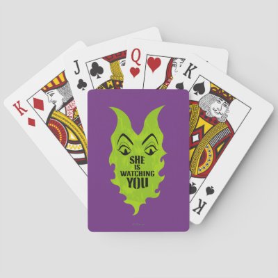 Maleficent - She is Watching You Playing Cards