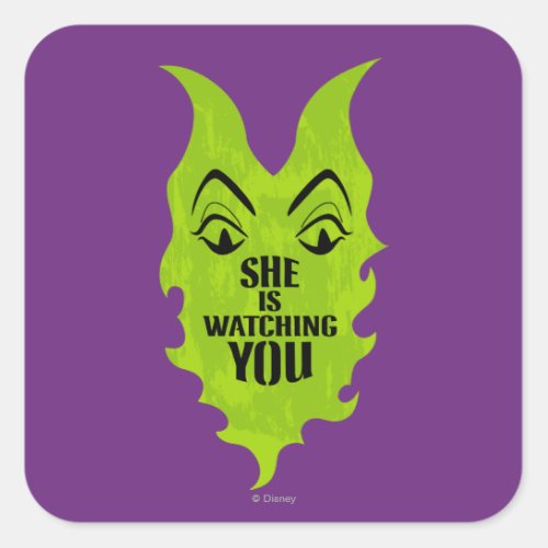 Maleficent _ She is Watching You Square Sticker