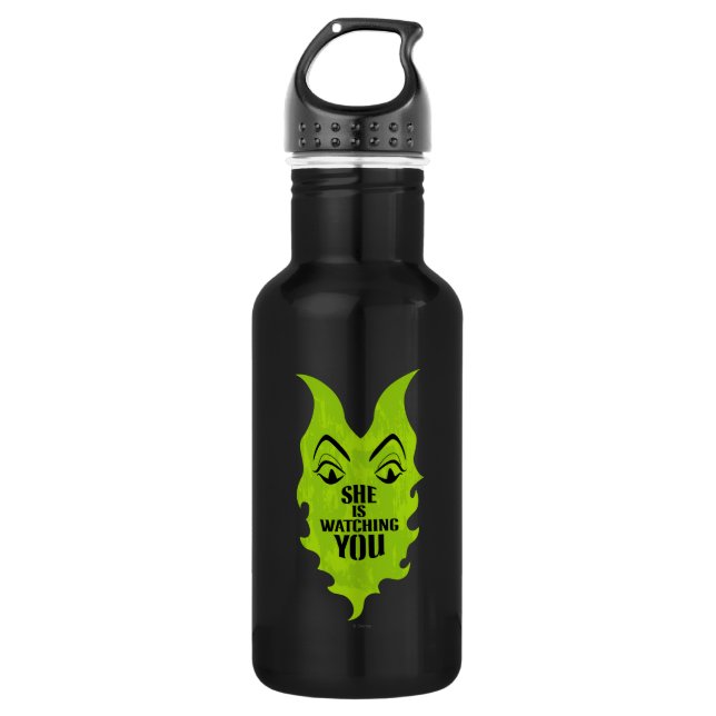 Maleficent - She is Watching You Stainless Steel Water Bottle (Front)