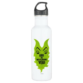 Maleficent - She Is Watching You Water Bottle by descendants at Zazzle