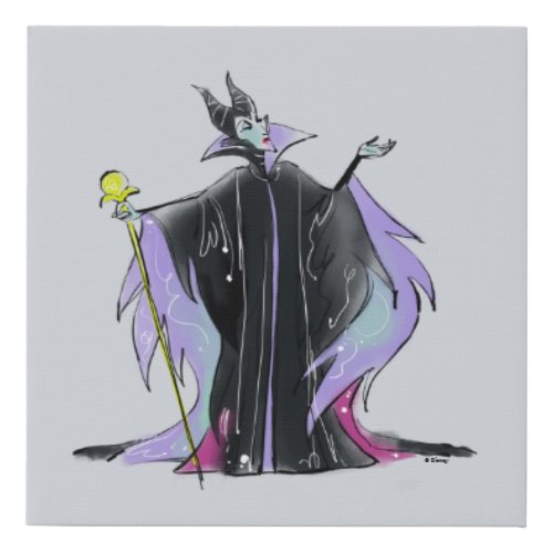 Maleficent  Strikes a Pose Faux Canvas Print