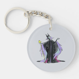 Maleficent Strikes a Pose Keychain