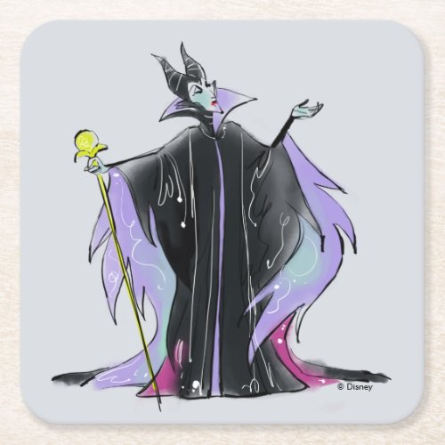 Maleficent  Strikes a Pose Square Paper Coaster