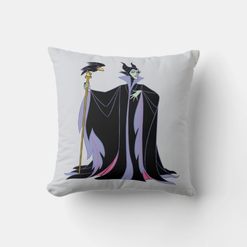 Maleficent  With Diablo Throw Pillow