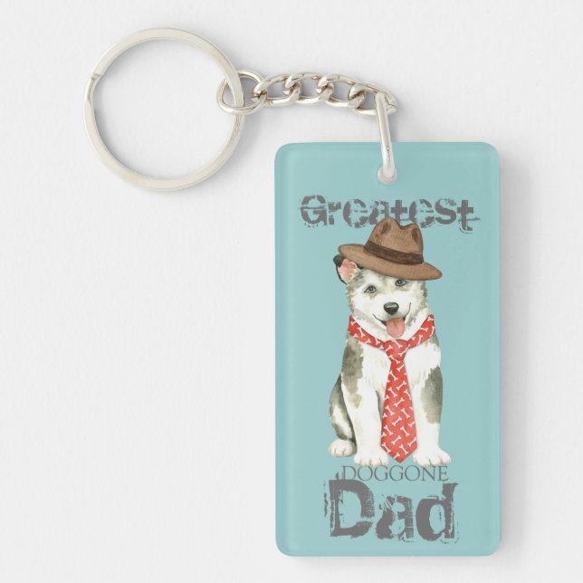 Malemute Dad Keychain (Front)