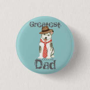 Malemute Dad Pinback Button