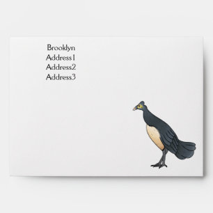 Maleo bird cartoon illustration envelope