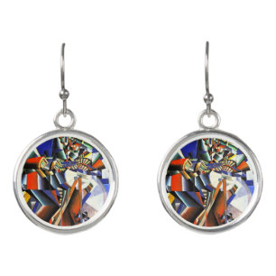Malevich Kazimir The Knifegrinder Earrings