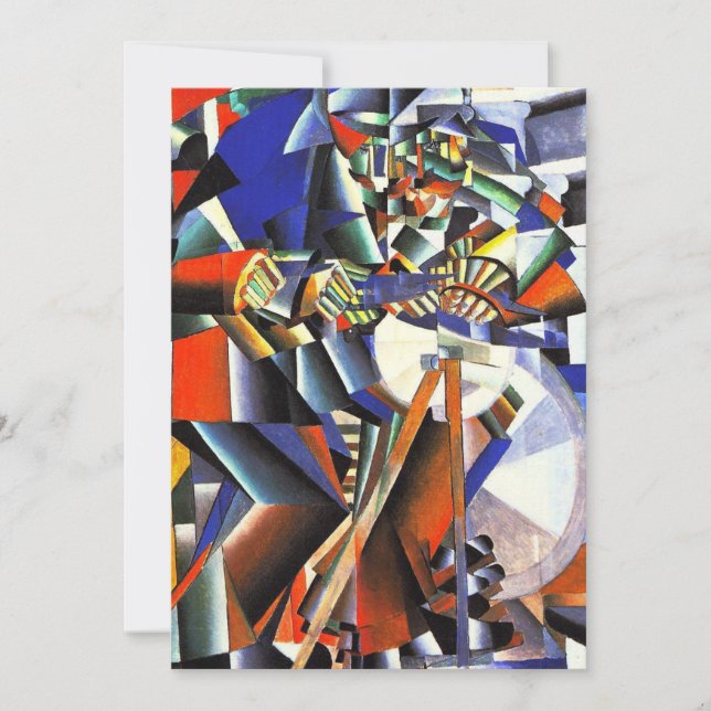 Malevich Kazimir The Knifegrinder Holiday Card (Front)