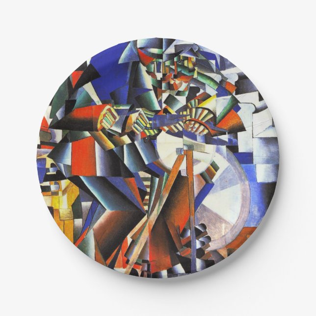 Malevich Kazimir The Knifegrinder Paper Plates (Front)