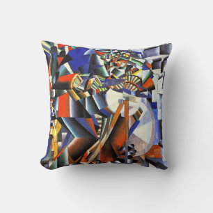 Malevich Kazimir The Knifegrinder Throw Pillow