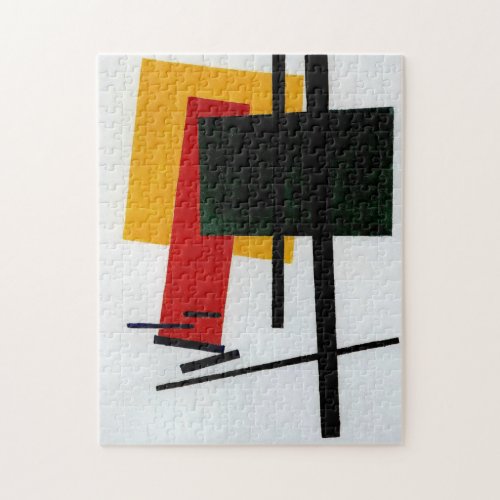 Malevich _ Suprematism 1915 famous abstract art Jigsaw Puzzle