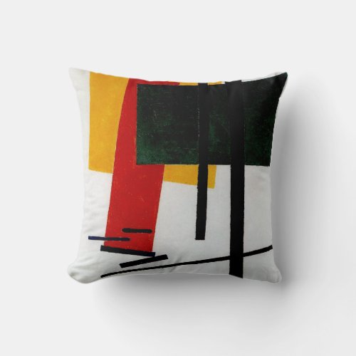 Malevich _ Suprematism 1915 famous artwork Throw Pillow