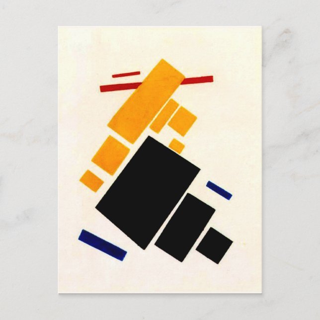 Malevich - Suprematism Composition, Aeroplane Holiday Postcard (Front)