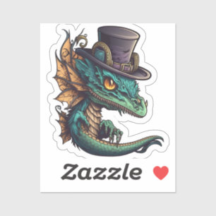 Malevolent Dragon in a Top Hat Sticker
