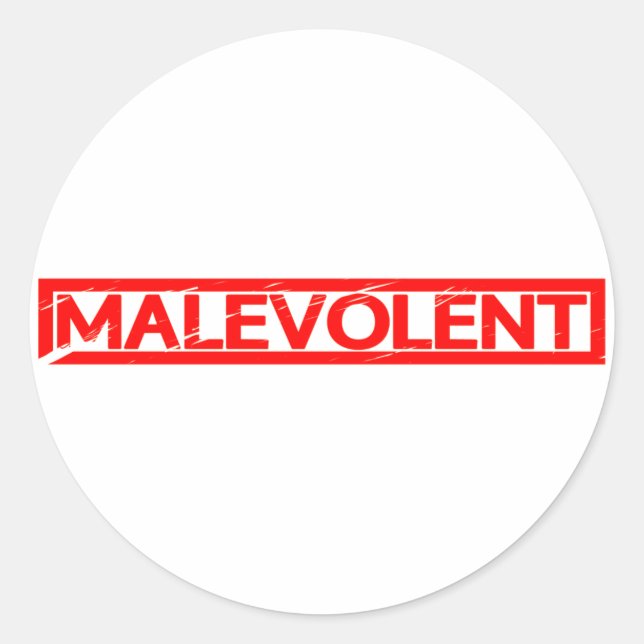 Malevolent Stamp Classic Round Sticker (Front)