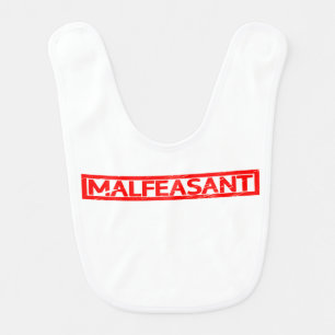 Malfeasant Stamp Baby Bib