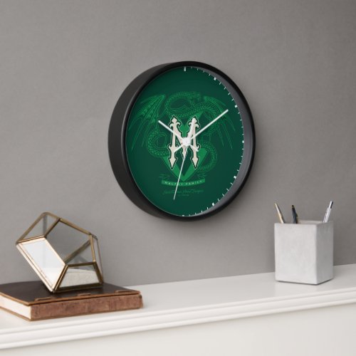 Malfoy Family Crest Graphic Clock