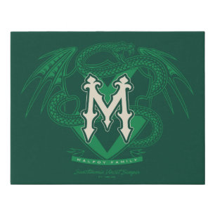 Malfoy Family Crest Graphic Faux Canvas Print