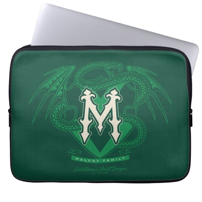 Malfoy Family Crest Graphic Laptop Sleeve (Front)