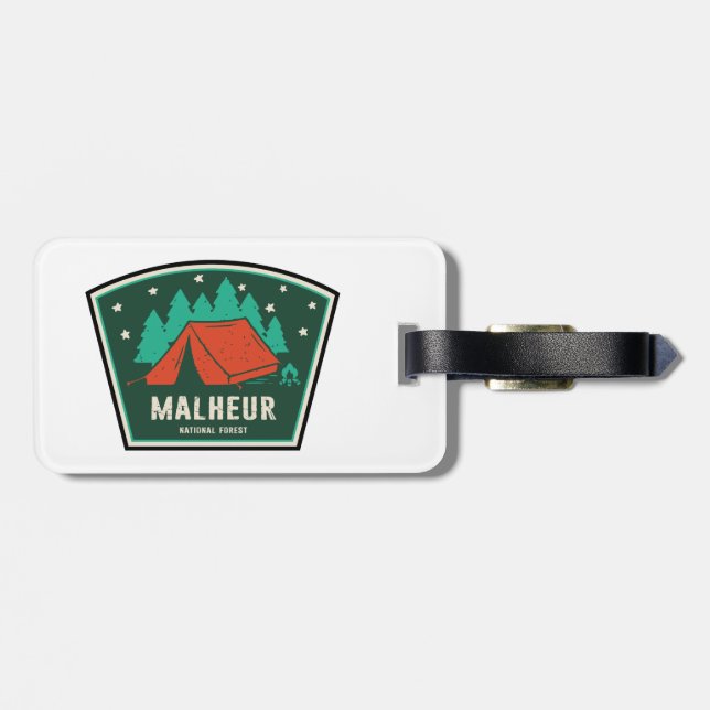 Malheur National Forest Camping Luggage Tag (Back Horizontal)