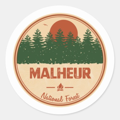 Malheur National Forest Classic Round Sticker