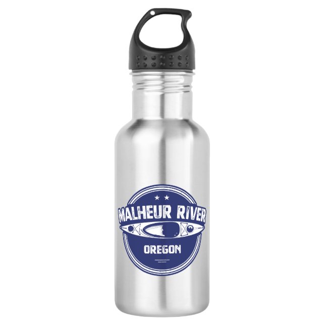 Malheur River Oregon Kayaking Stainless Steel Water Bottle (Front)